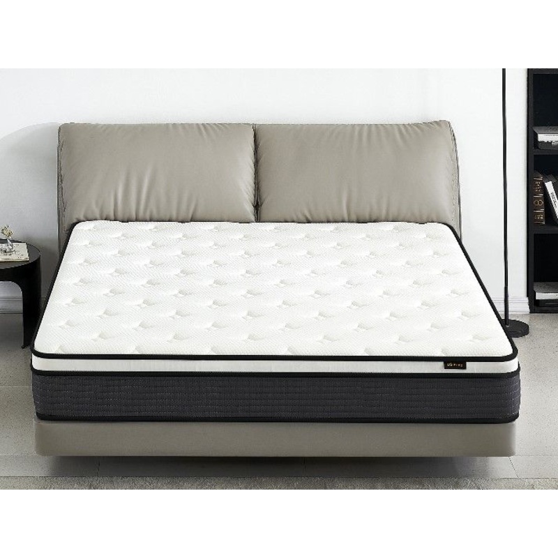 10 Hybrid Pillow Top Mattress A Box With Breathable And Hypoallergenic Design, Medium Firm For Lumbar Support