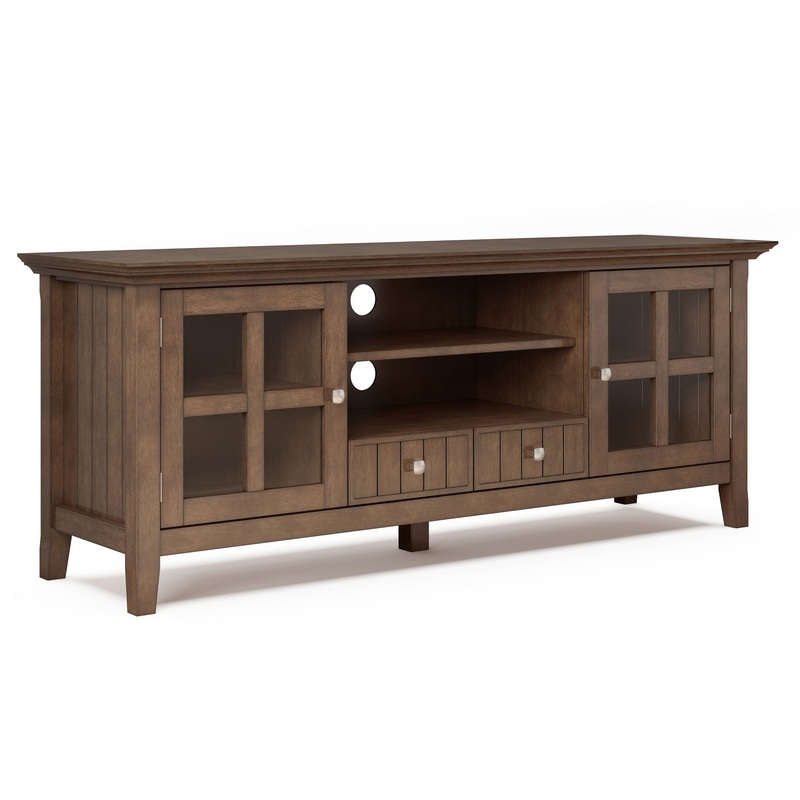 Acadian – TV Media Stand – Rustic Natural Aged Brown