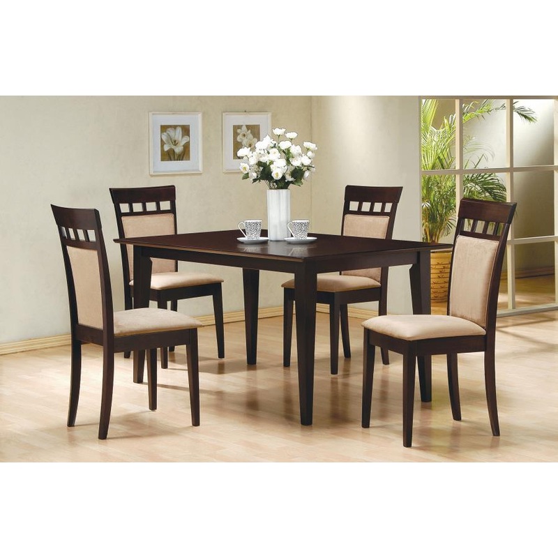 Gabriel – 5 Piece 59 Rectangular Dining Set – Cappuccino