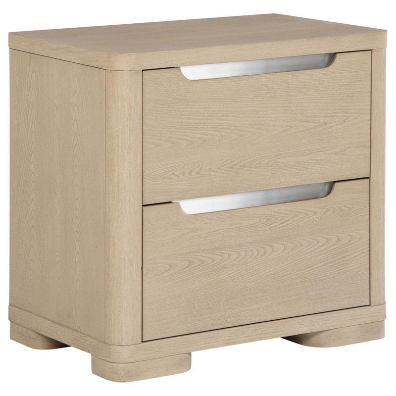 Ladera – 2-Drawer Nightstand Bedside Table – Light Elm