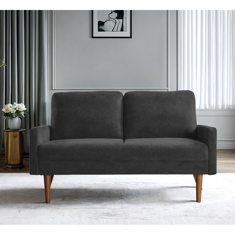 Loveseat Sofa, European Style With Sleek Design, Modern & Vintage Flair, Upholstered 2 Seater Couch