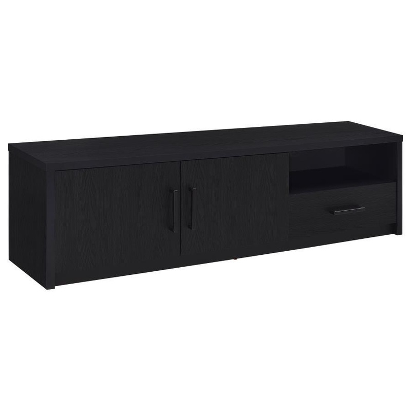 Murray – 70 2-Door TV Stand Media Console – Black