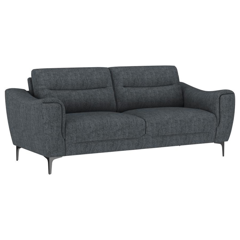Nolan – Upholstered Sloped Track Arm Sofa – Charcoal