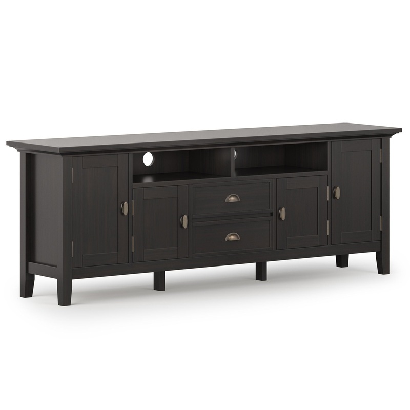 Redmond – TV Media Stand – Hickory Brown
