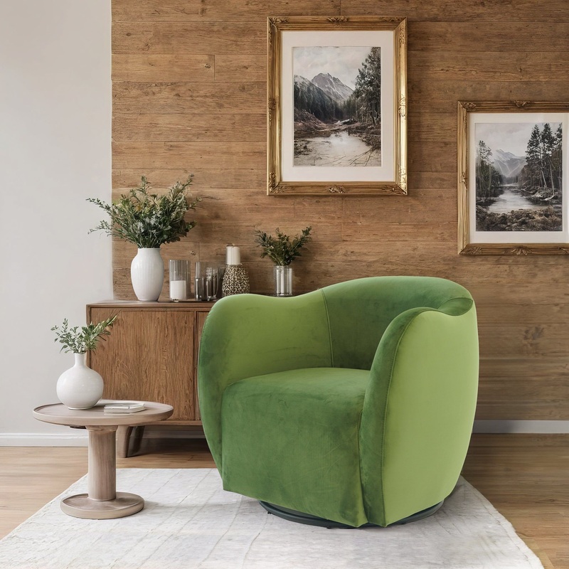 Renee – Swivel Chair – Green