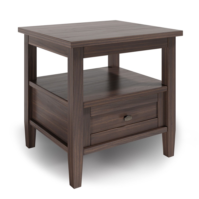 Warm Shaker – End Table – Warm Walnut Brown