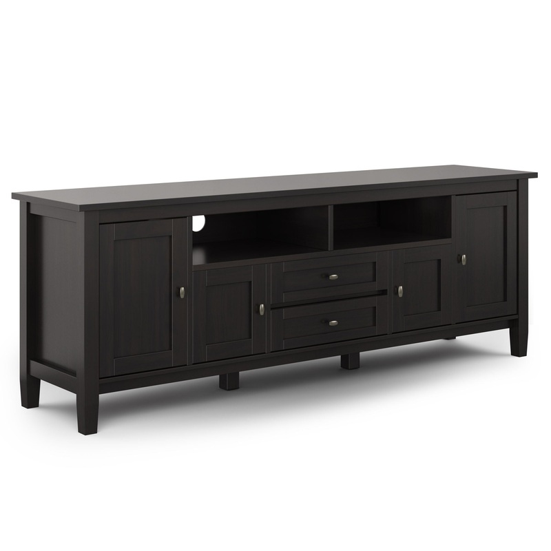 Warm Shaker – TV Media Stand – Hickory Brown
