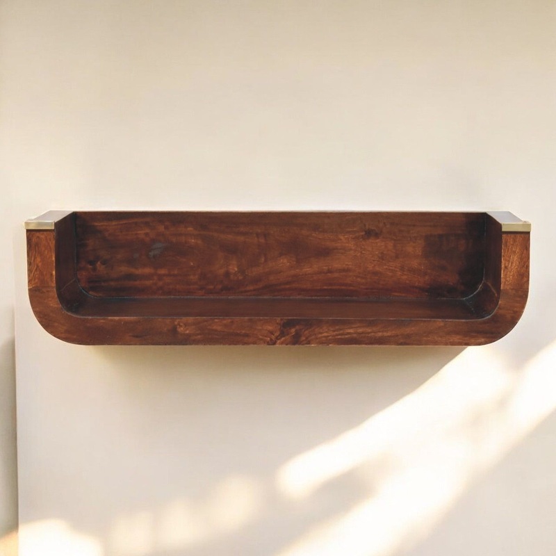 Indira Floating Console Table – Walnut