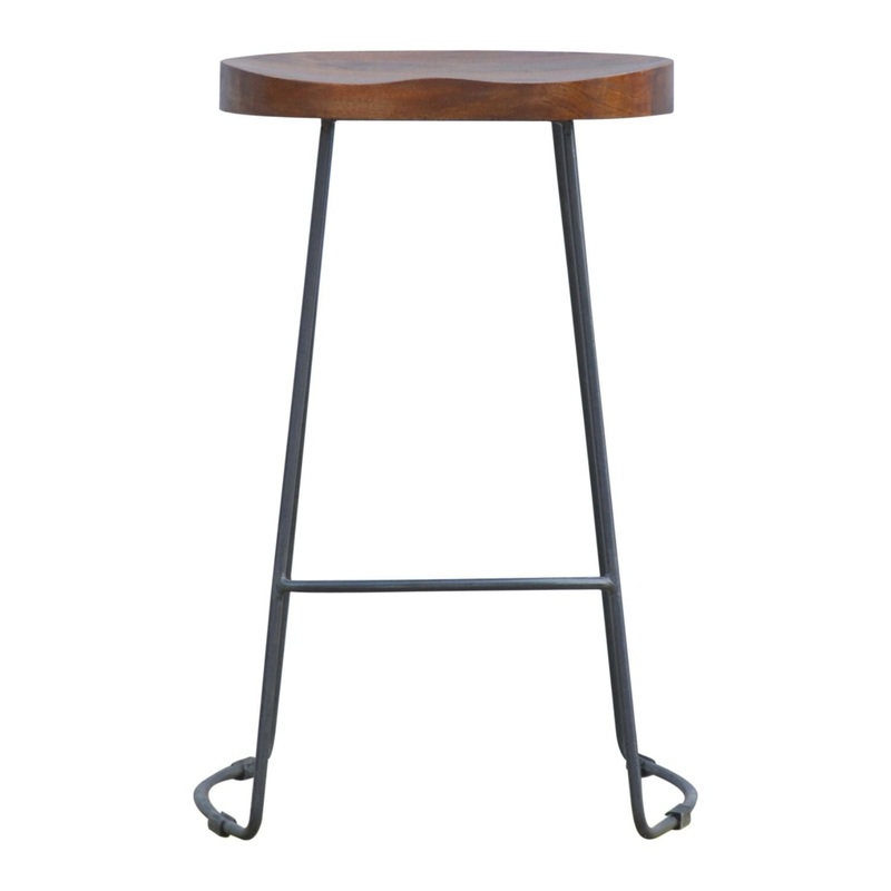 Industrial Chunky Bar Stool – Chestnut