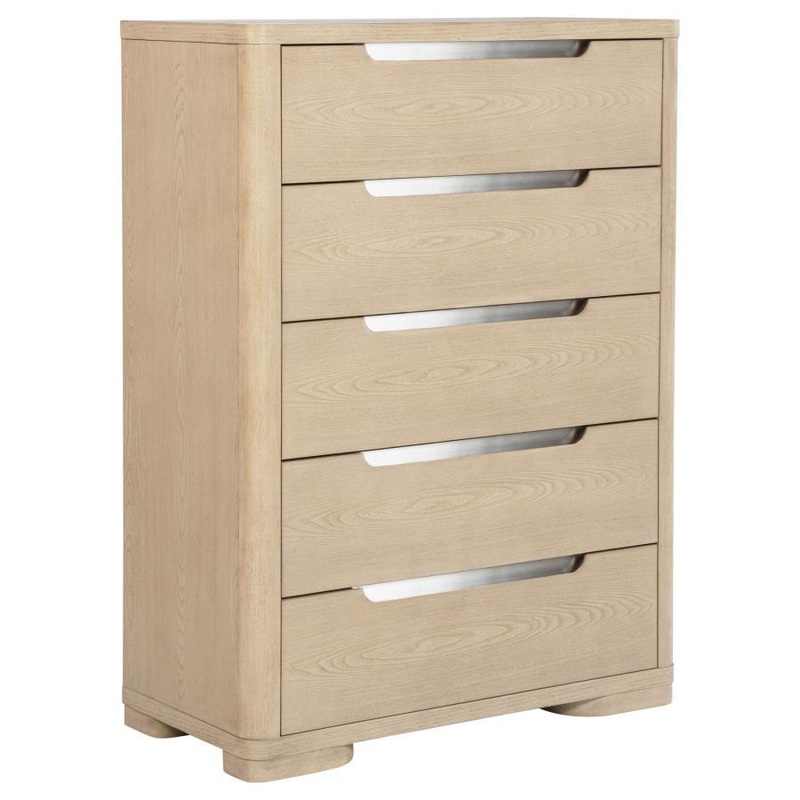 Ladera – 5-Drawer Bedroom Chest Of Drawers – Light Elm