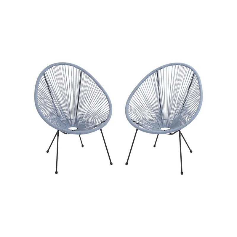 Modern Egg Shaped String Chairs (Set of 2)