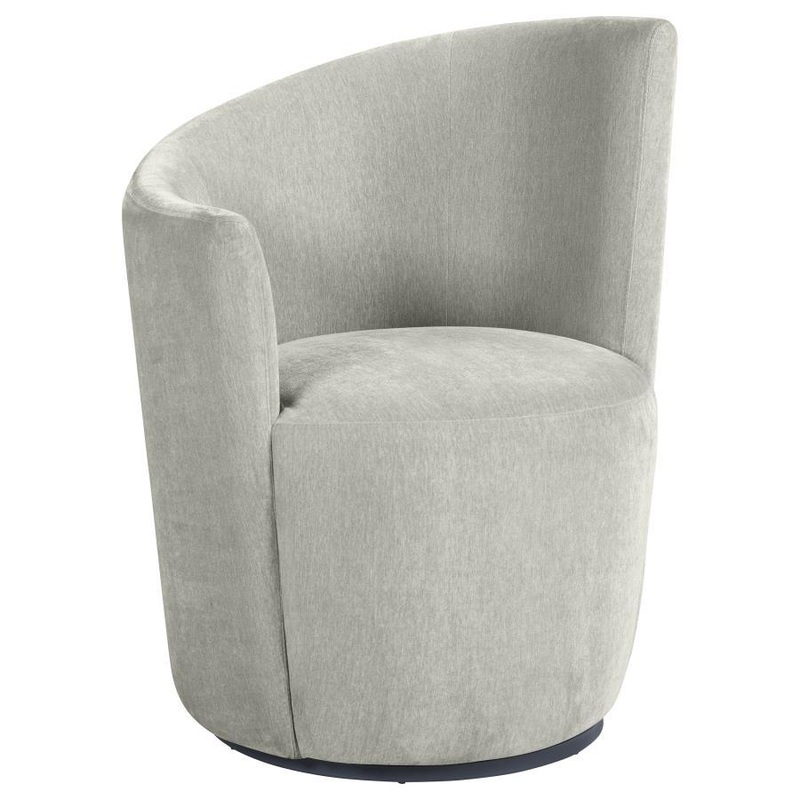 Nueva – Upholstered Swivel Chair Curved Backrest