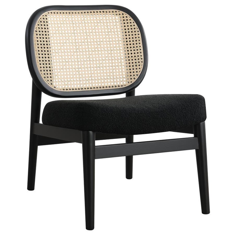 Rayo – Rattan Cane Back Accent Chair With Padded Seat