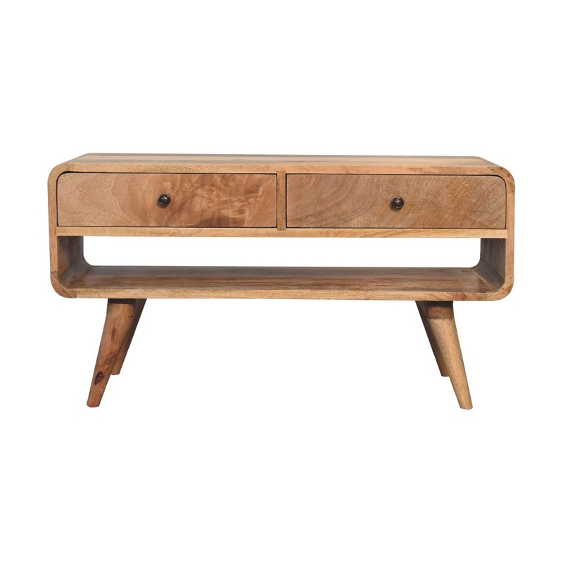 Reverse Curve Media Unit – Oak