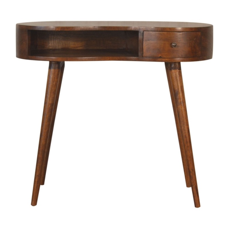 Rounded Writing Desk – Chestnut