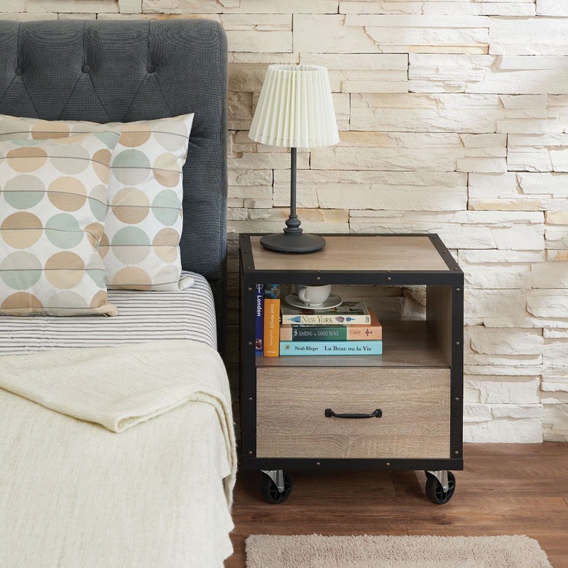 Bemis – Accent Table – Rustic Natural & Black