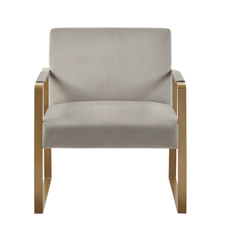 Jayco – Accent Chair With Metal Arms – Beige