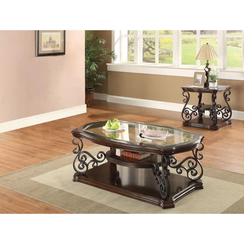 Laney – Glass Top Coffee And End Table Set