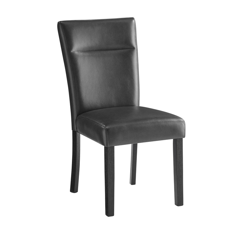 Olga – Dining Chair Set (Set of 2) – Charcoal Black