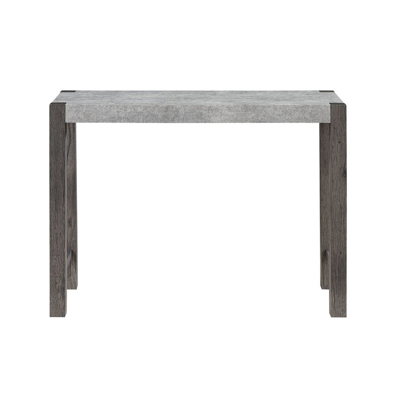 Regina – Console Sofa Table And Double Pedestal Base – Gray