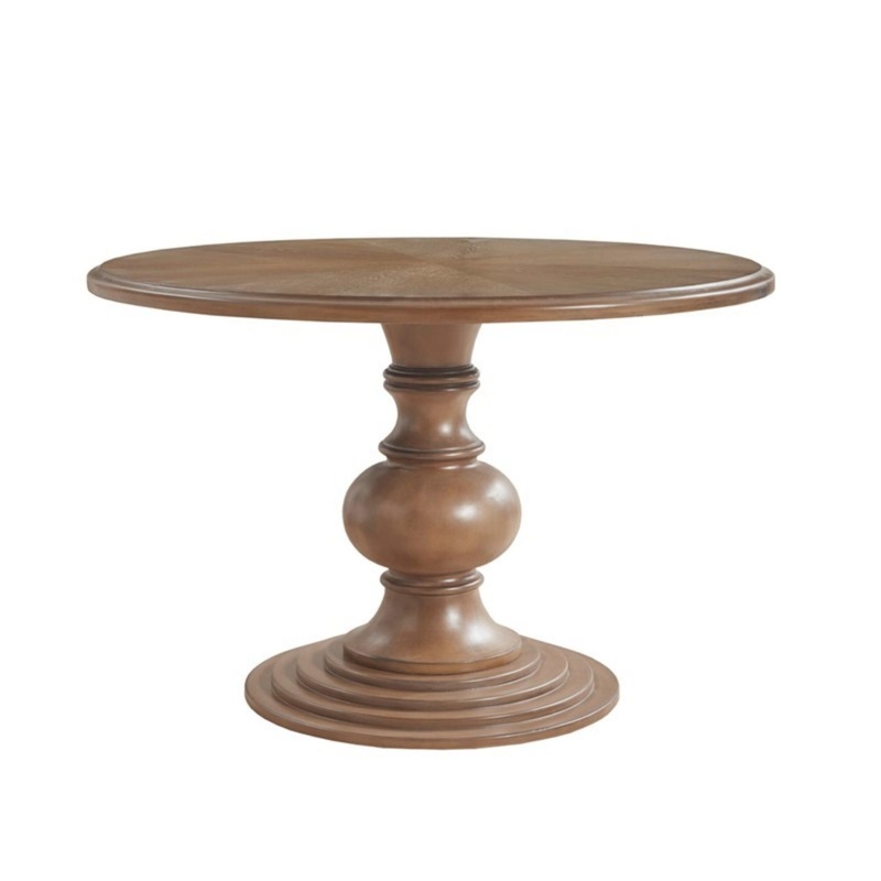 Round Pedestal Dining Table – Walnut