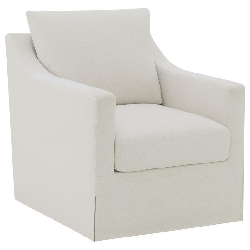 Winter – Upholstered Sloped Arm Accent Swivel Chair