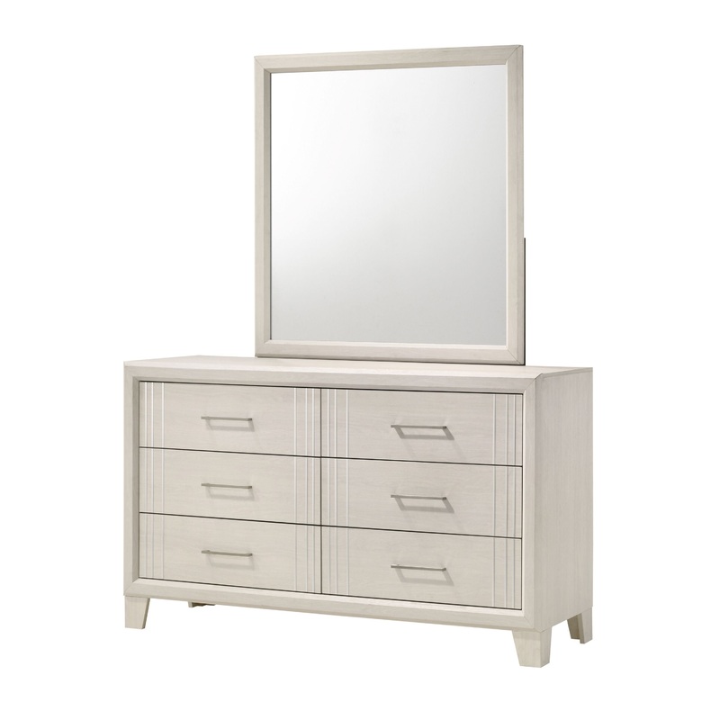 Charlie – Dresser & Mirror|White|Black