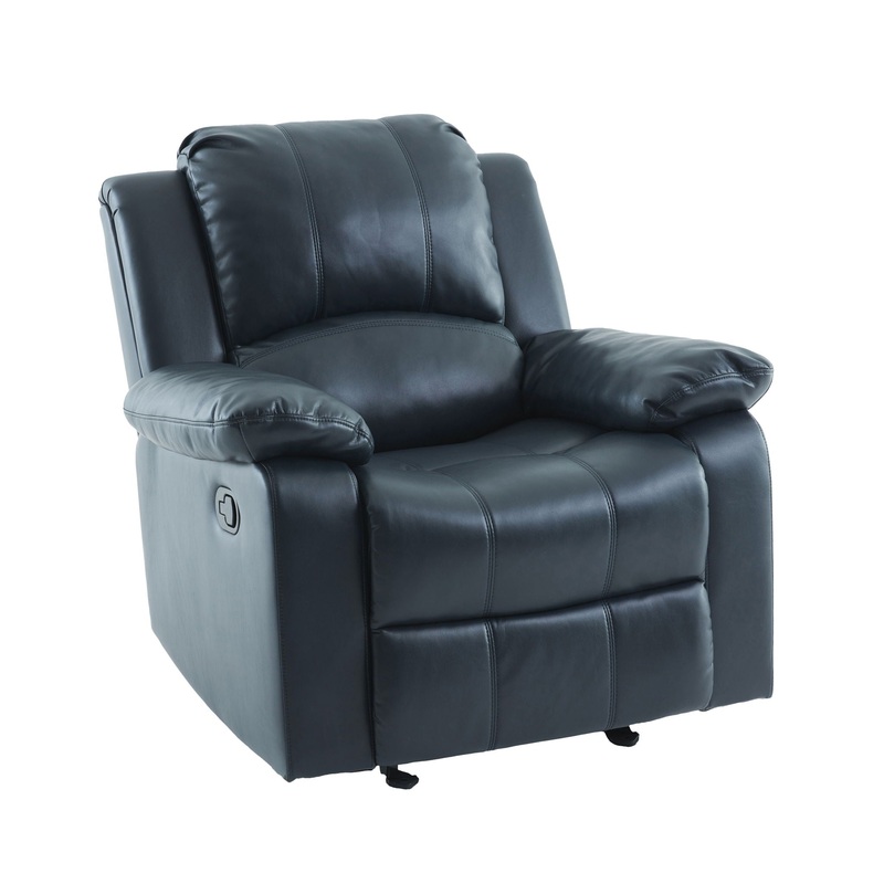 Charlotte – Gel Glider Recliner With Sturdy Wood Frame – Blue