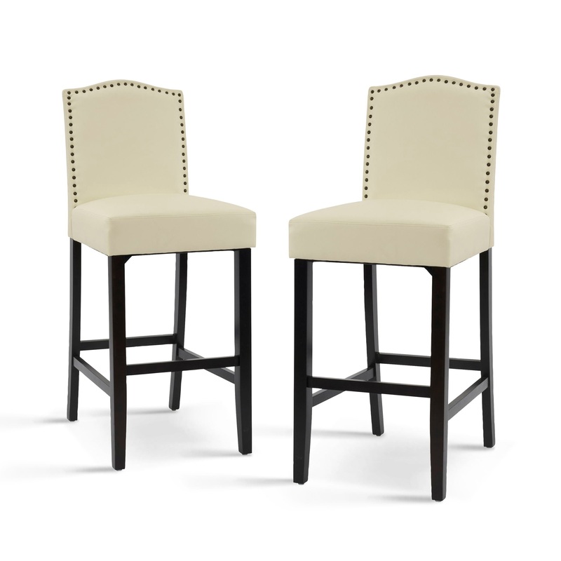 Counter Height Upholstered Bar Stools (Set of 2)
