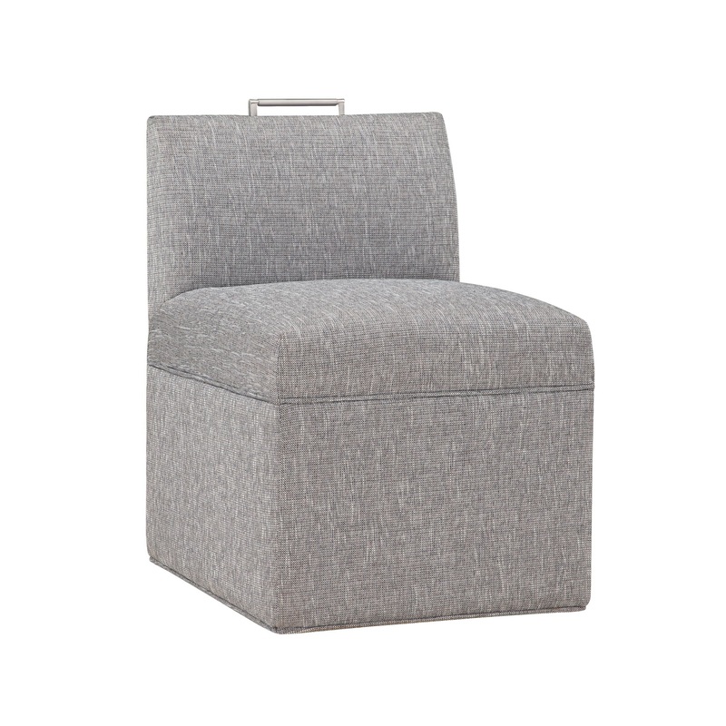 Della – Upholstered Castered Chair – Gray