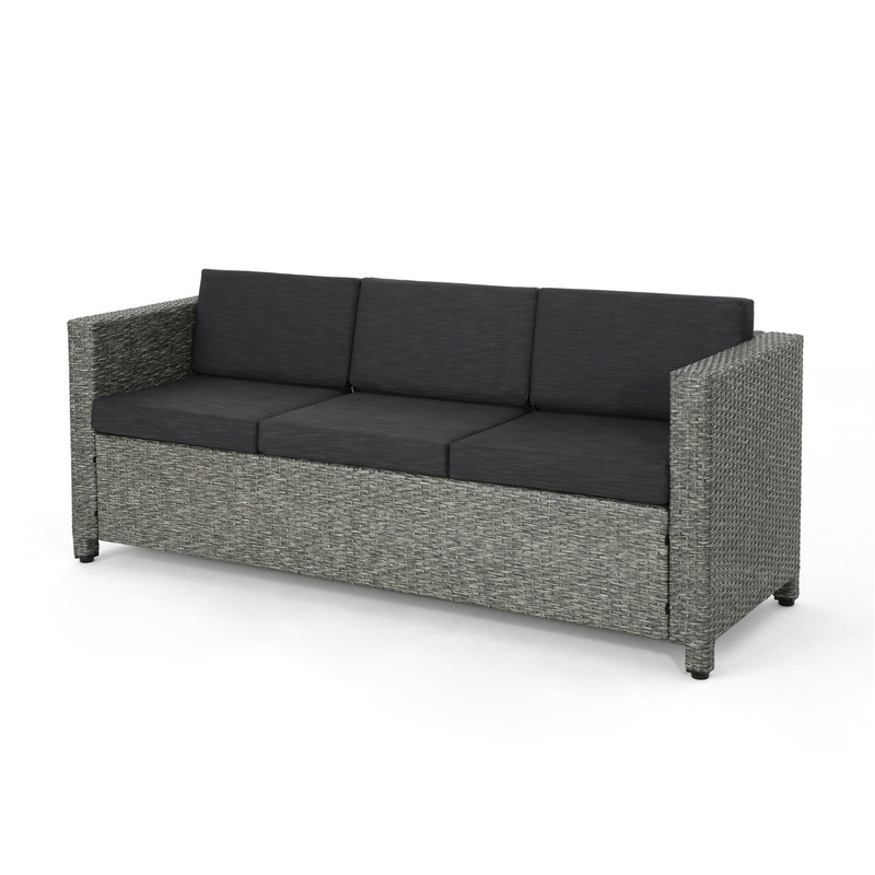 Thalassa – Outdoor 3 Seater Sofa With Removable Cushions And Steel Frame