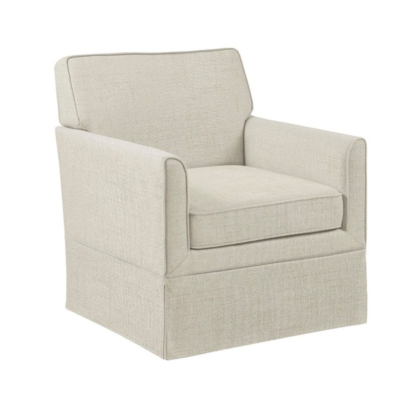 Timeless – Accent Armchair With Classic Track Arm Silhouette And Skirted Base