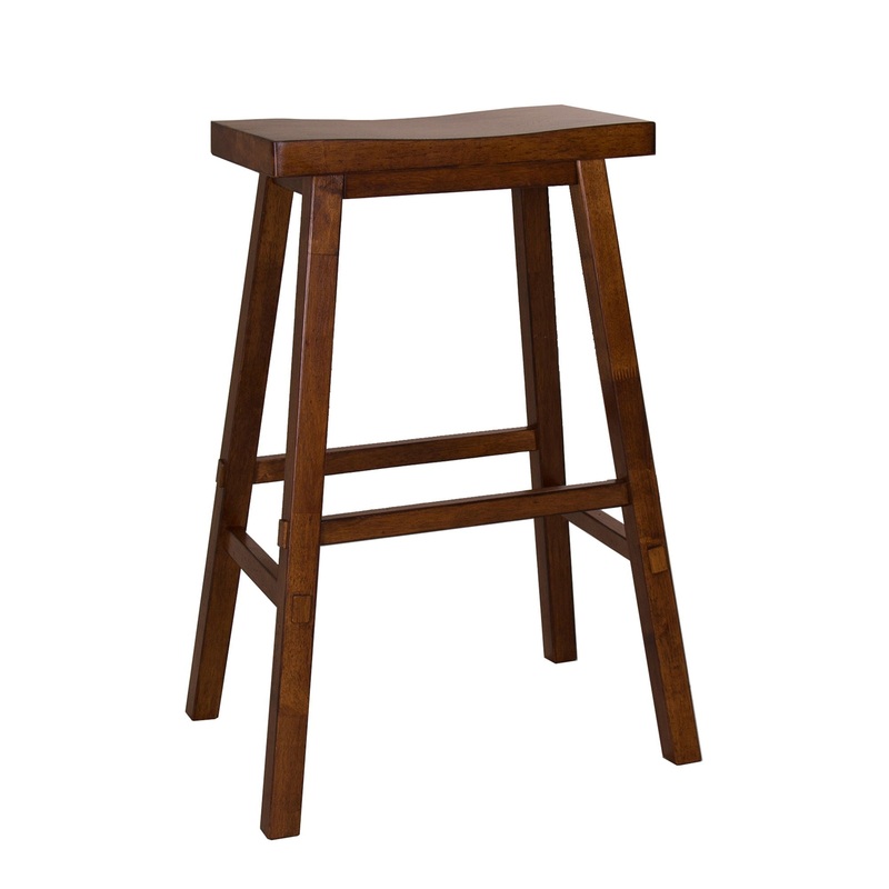 Creations – Sawhorse Barstool|Dark Brown|Black