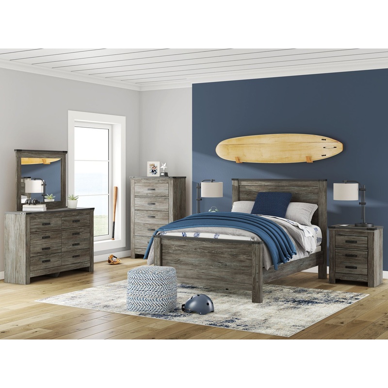 Frandern – Six Drawer Dresser|Gray|Dressers|Dresser & Mirror