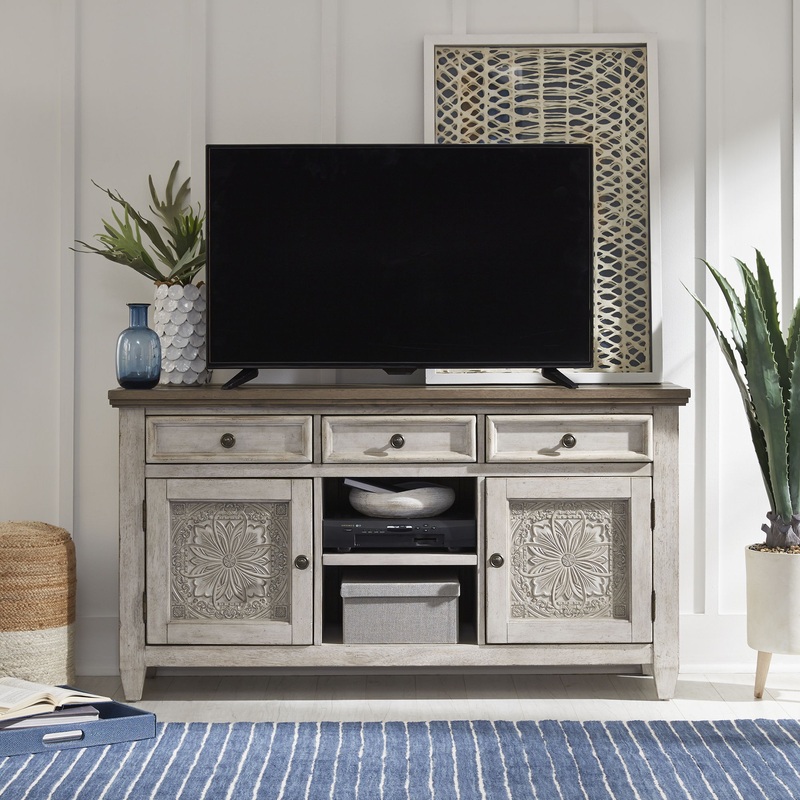 Heartland – Tile TV Console|White|56″|66″|76″