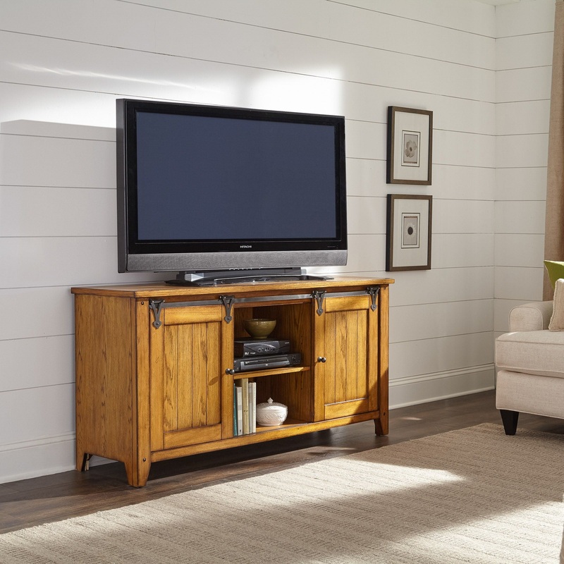 Lake House – TV Console|Light Brown|Dark Brown