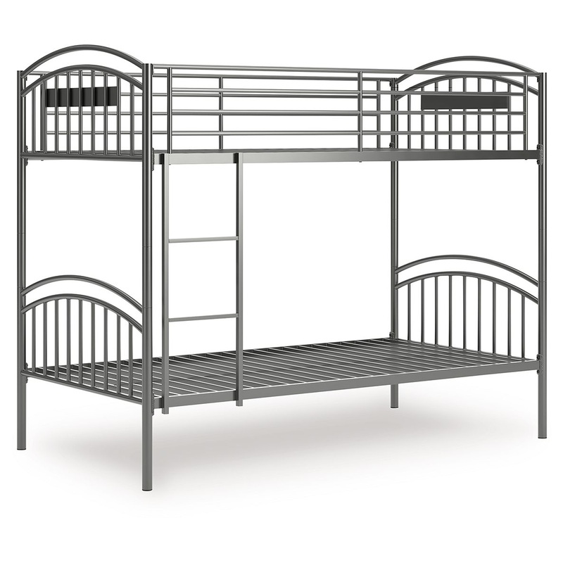 Lanceburg – Twin/Twin Bunk Bed With Ladder – Gray