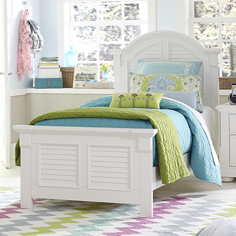 Summer House – Panel Bed|White|Full|Twin