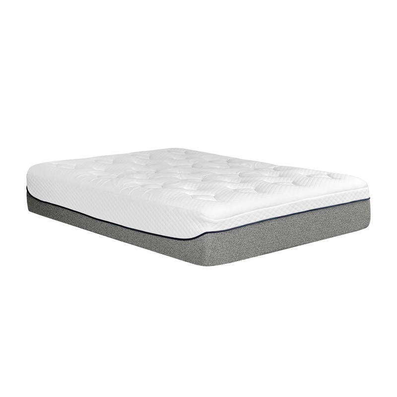 Ultra Plush 13 Gel Memory Foam Mattress For King Size Bed With Double Layered Jacquard Cover – Gray / White