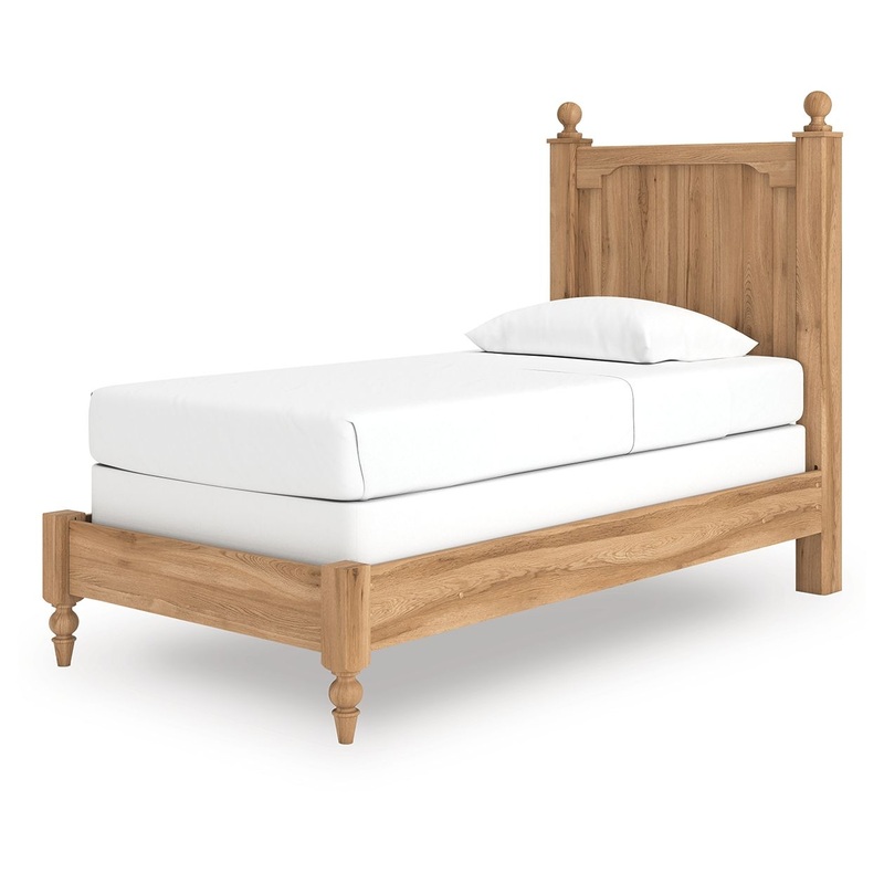 Aleaport – Panel Bed|Light Brown|Queen|Twin|King|Full