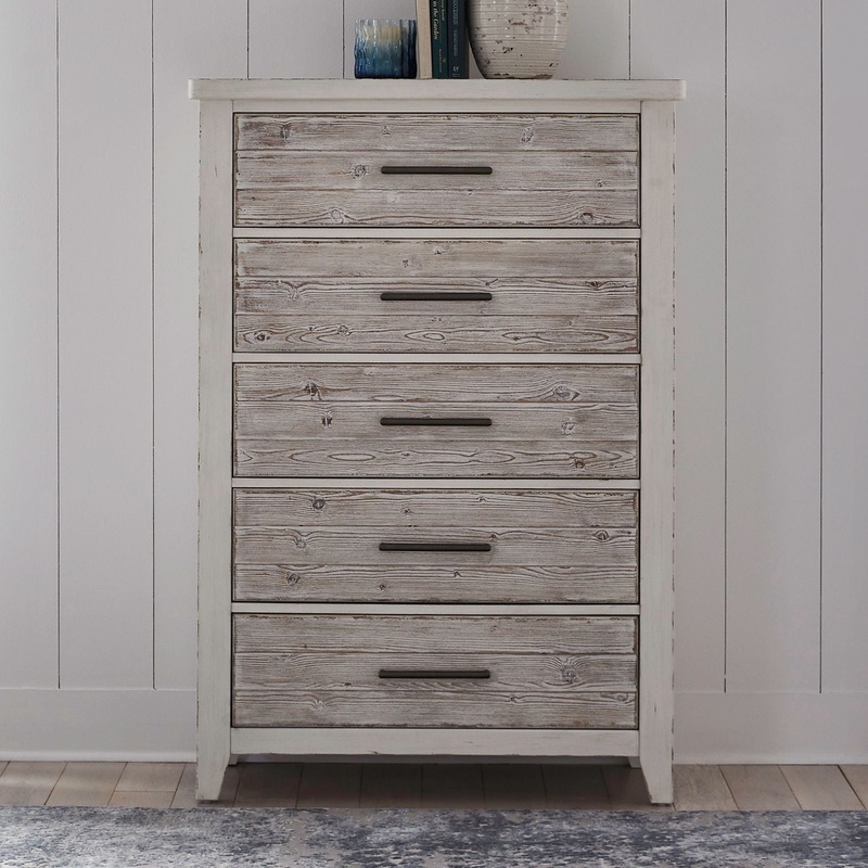 Backroads – 5 Drawer Chest – White