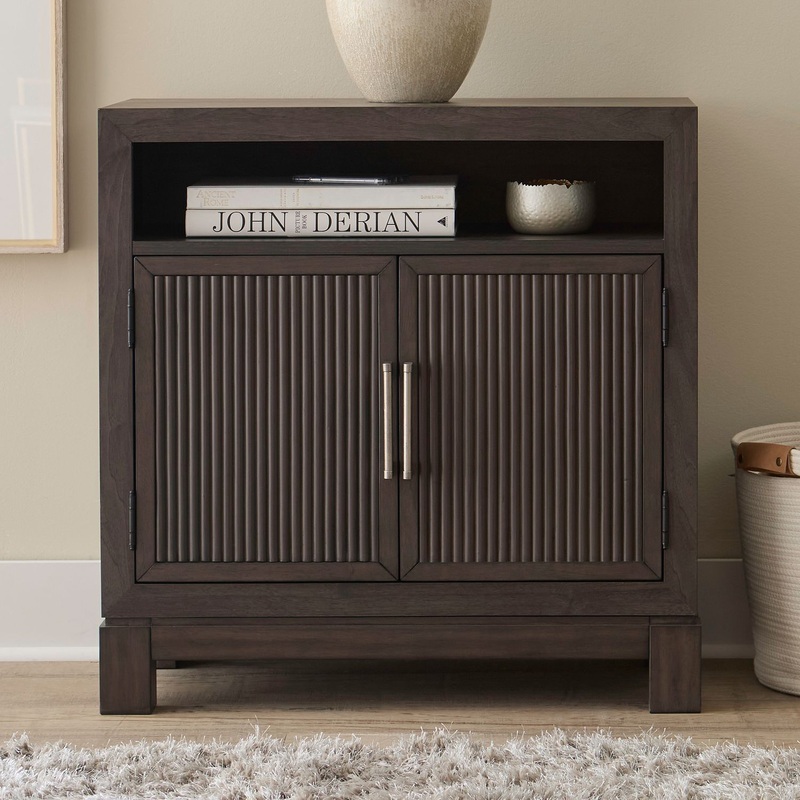 Modern Edge – Bedside Chest With Charging Station – Brown