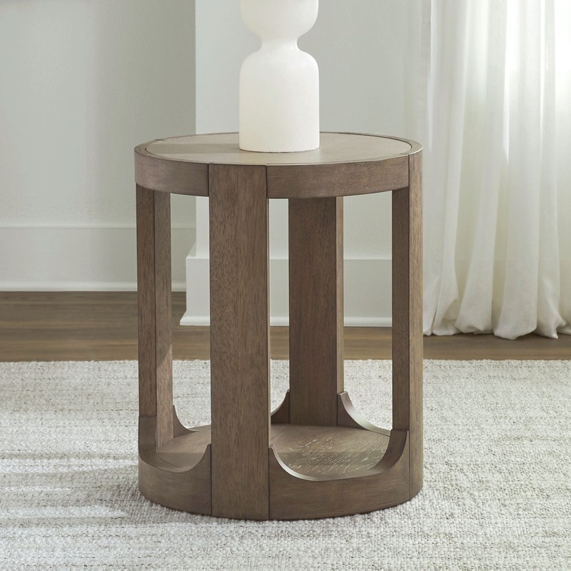 South Bend – Round Chairside Table – Brown
