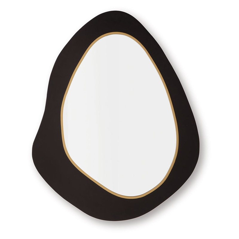 Kierlock – Accent Mirror – Black / Gold Finish