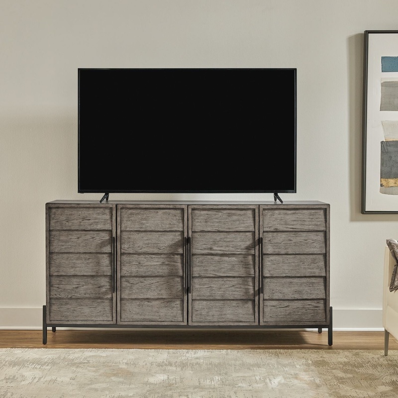 Pelicans Buff – 74 Accent TV Console – Gray
