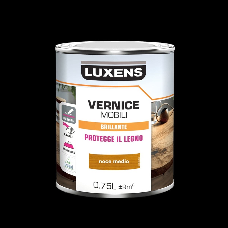 WALNUT MEDIUM GLOSS WOOD VARNISH 0,LT LUXENS