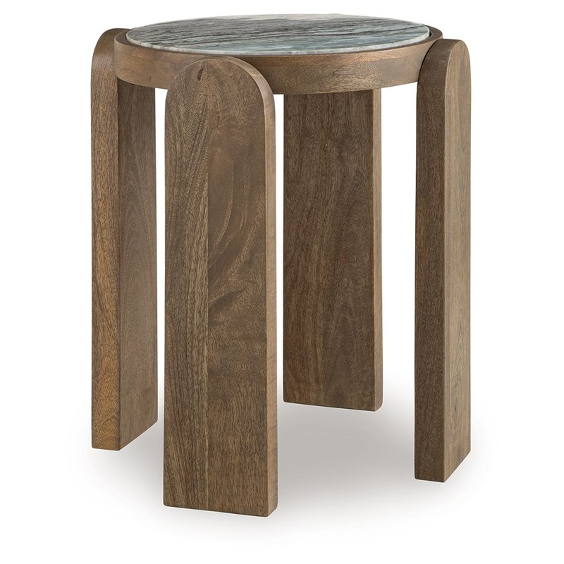 Gavrilley – Accent Table – Gray / White / Brown
