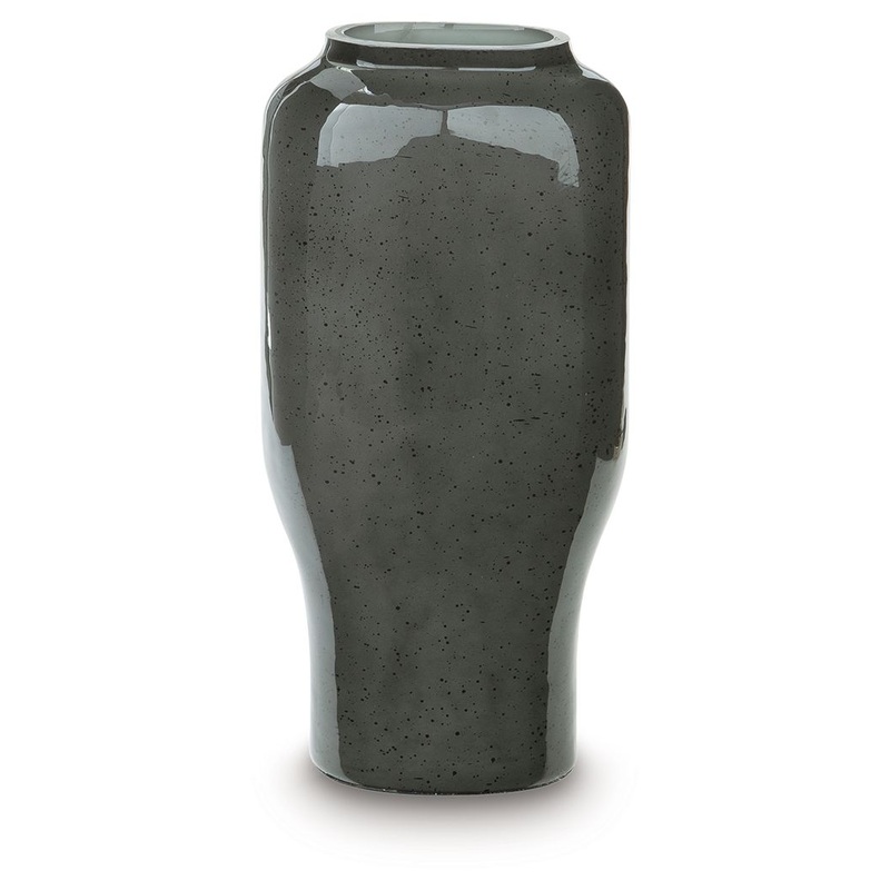 Kierlain – Vase|Black|7″W x 5″D x 16″H|6″W x 4″D x 13″H