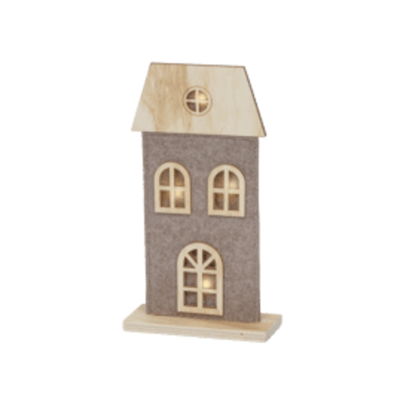 BROWN FELT PLAYHOUSE WITH MICROLED A
