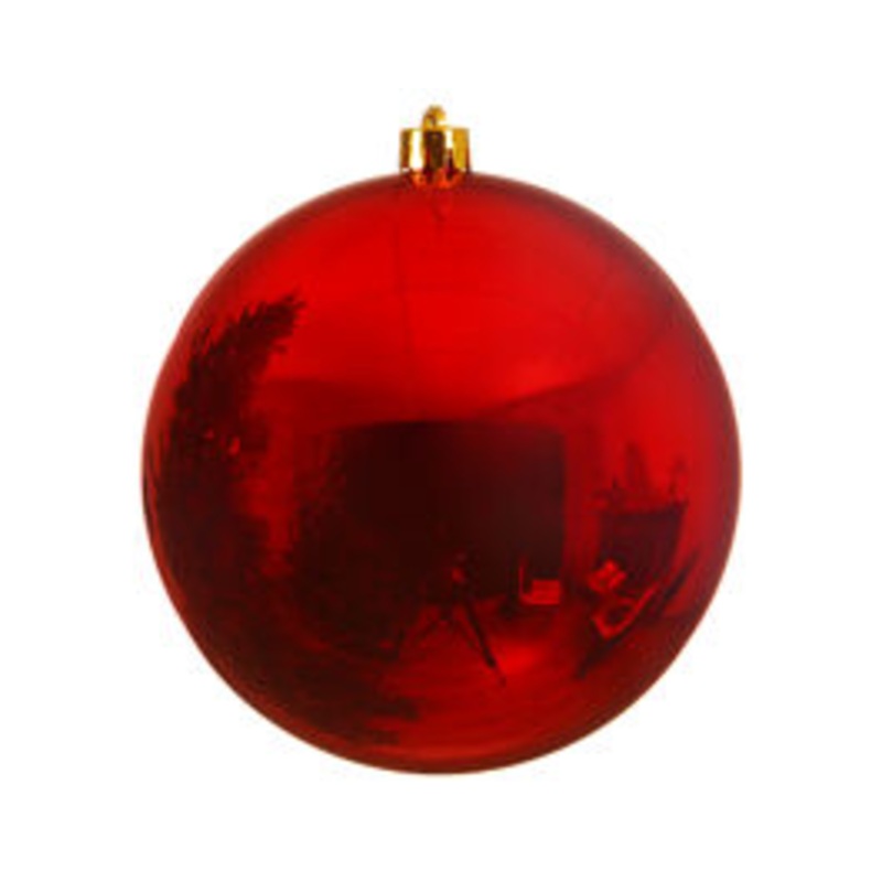 CHRISTMAS BALL DIAM 25 RED PLAST
